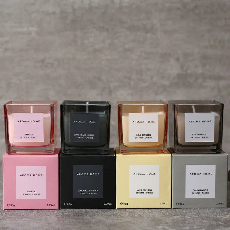 Bougie Parfumée Verre Carré
