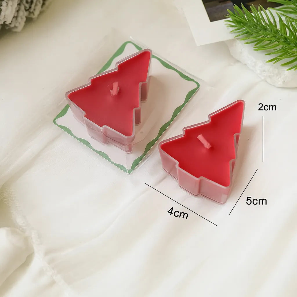 Bougie Sapin Chauffe-plat Rouge Design