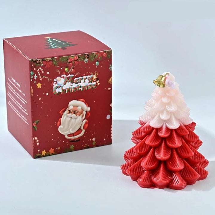 Bougie Sapin Rouge et Blanc