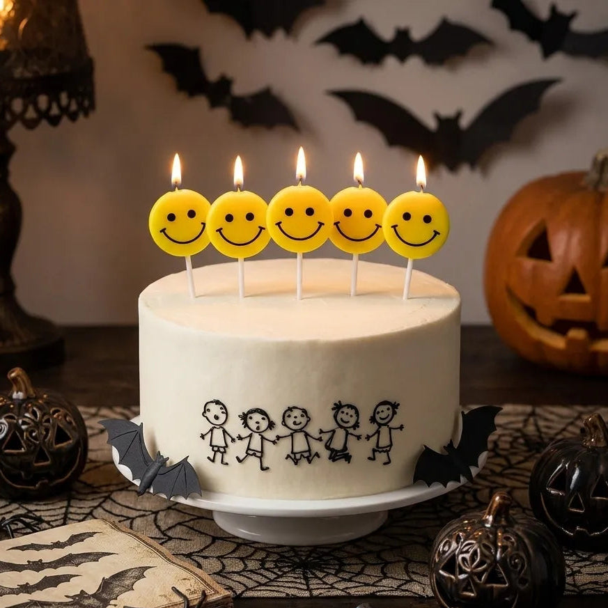 Bougie Smiley Jaune Moderne
