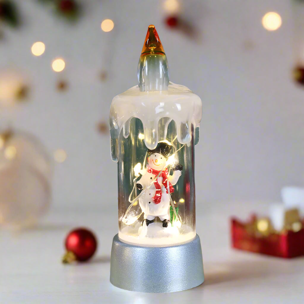 Bougie Électronique Bonhomme de Neige