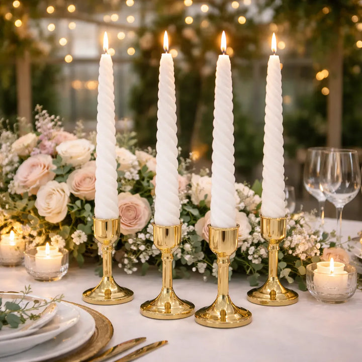 Bougies Blanches Torsadées Mariage