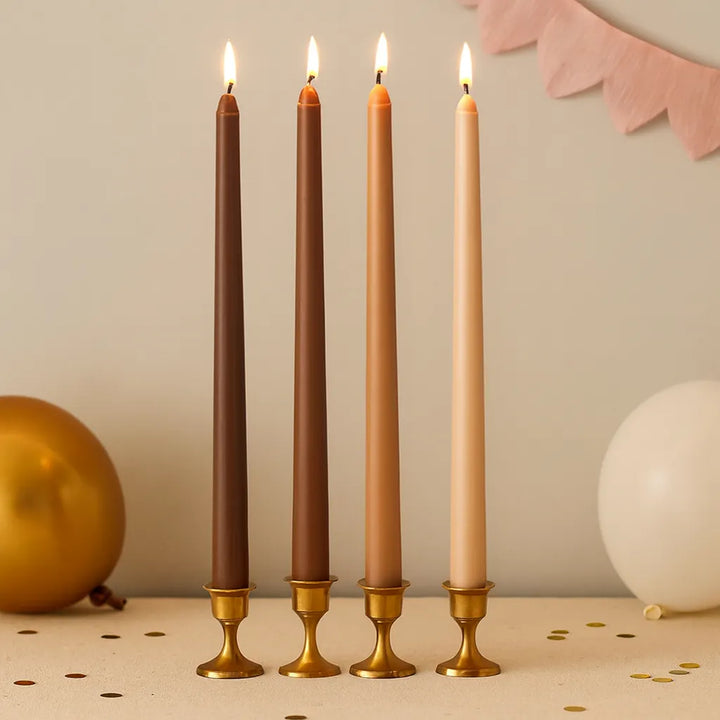 Bougies Coniques Dégradé de Marron