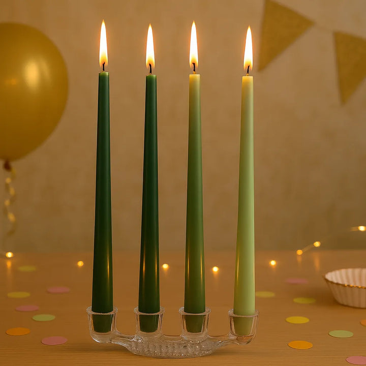 Bougies Coniques Dégradé de Vert