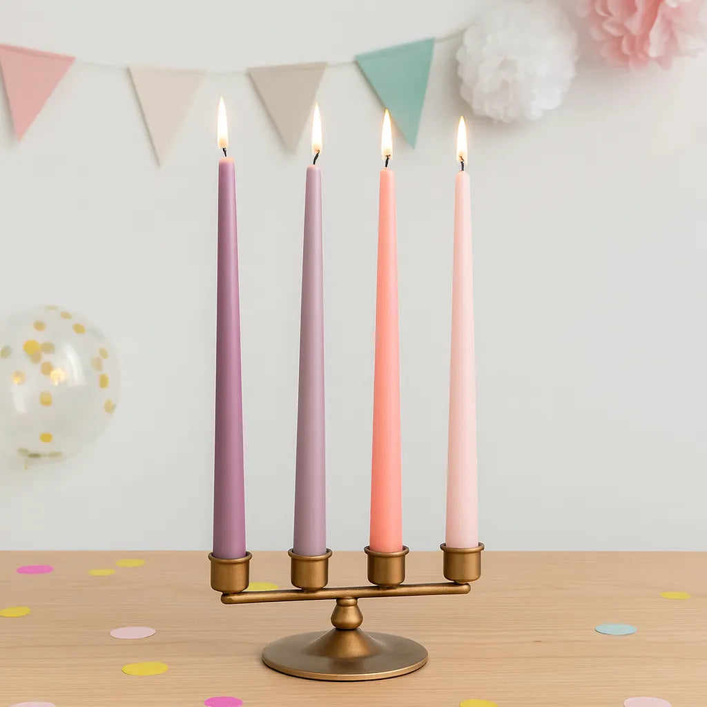 Bougies Coniques Nuance Rose