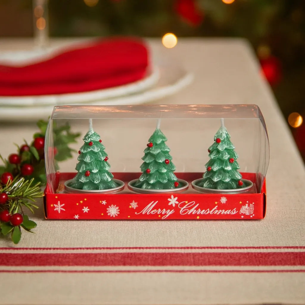 Bougies Décoratives Sapin de Noël 