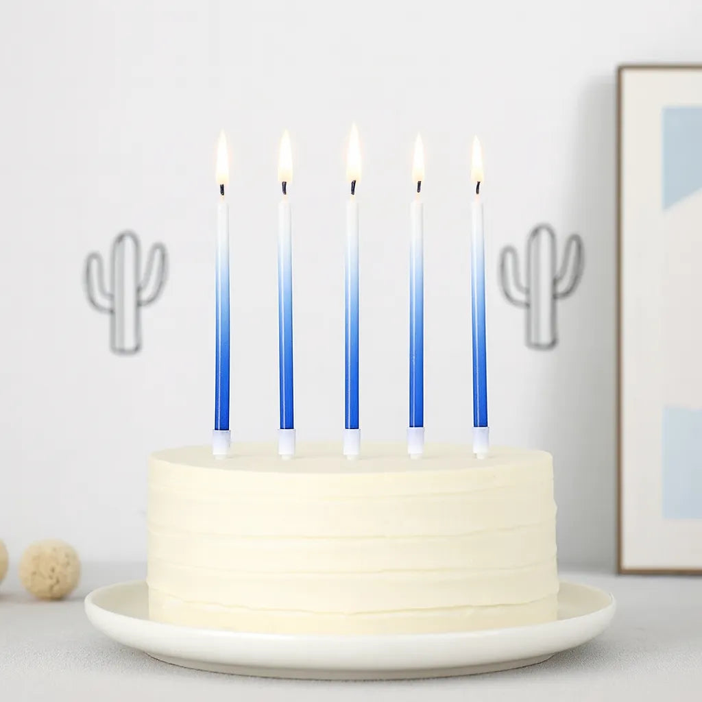 Bougies Dégradées Blanc Bleu