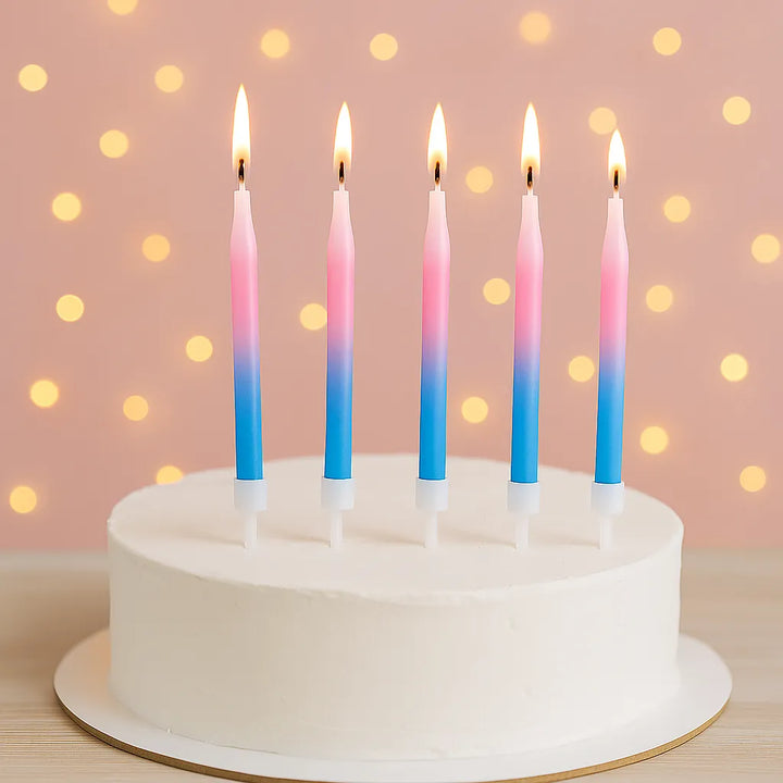 Bougies Dégradées Rose Bleu