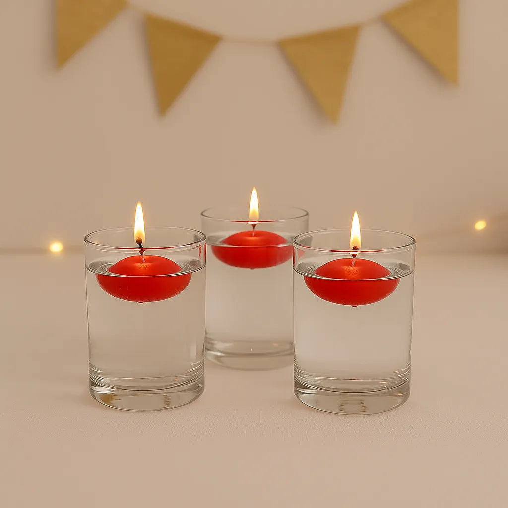 Bougies Flottantes Rouges 1