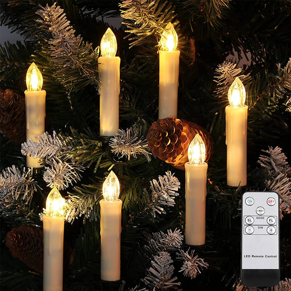 Bougies LED Décoratives Noël Beige stylé