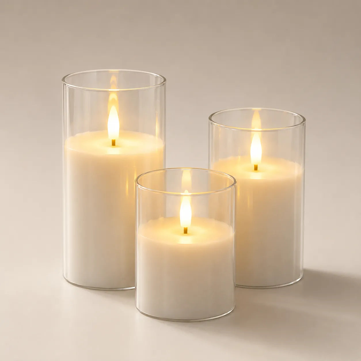 Bougies LED Sans Flamme Blanches Moderne Festive