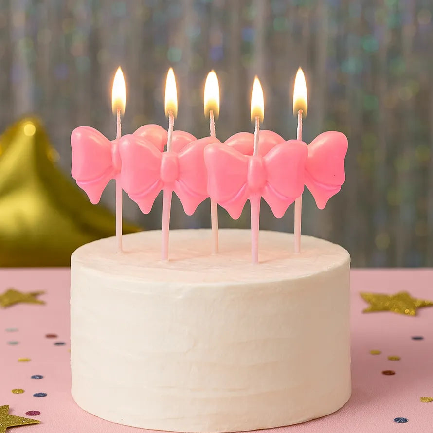 Bougies Nœuds Roses