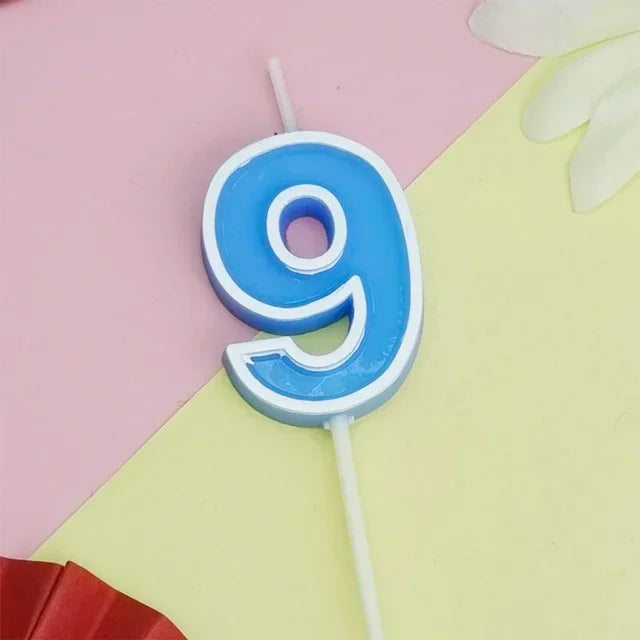 Bougies Numérique Bleu Neuf