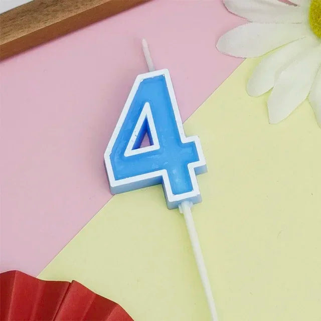 Bougies Numérique Bleu Quatre