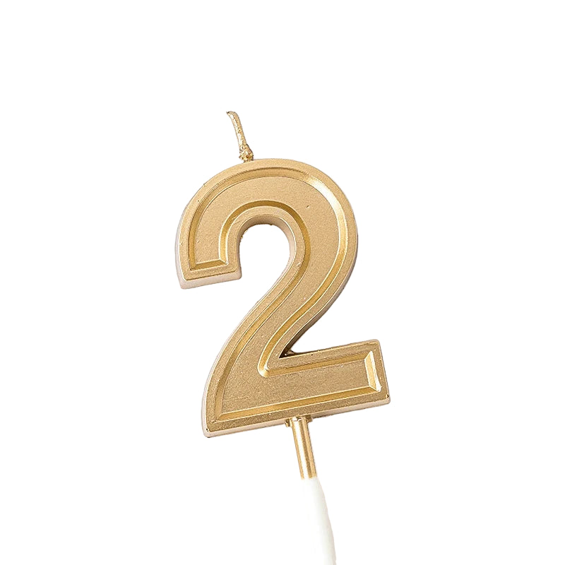 Bougies Numérique Couleur Champagne Deux