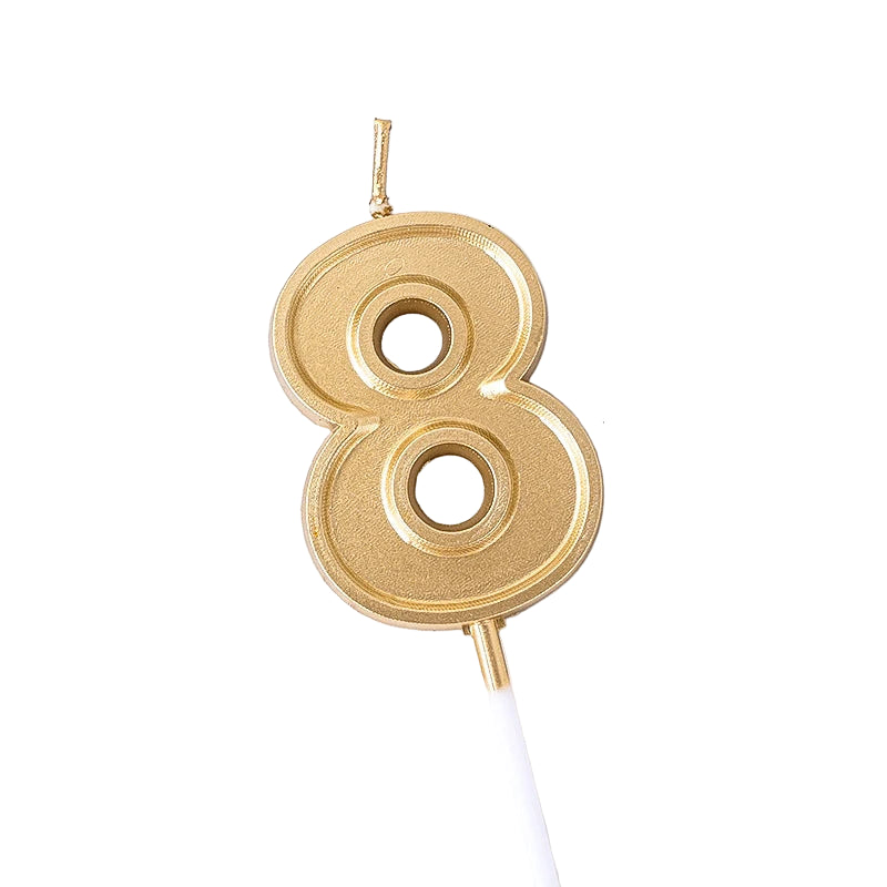 Bougies Numérique Couleur Champagne Huit