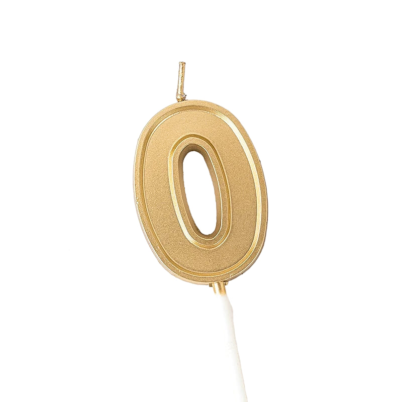 Bougies Numérique Couleur Champagne Zéro