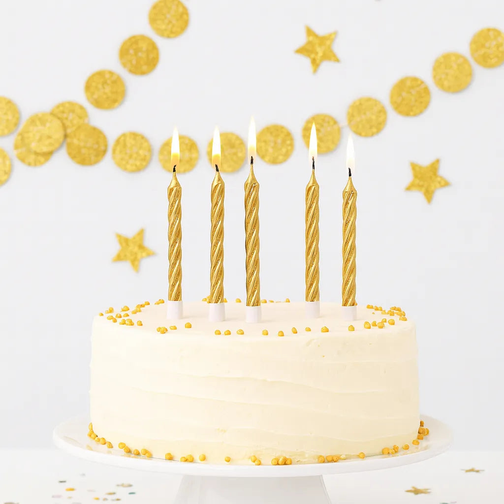 Bougies d’Anniversaire Dorées
