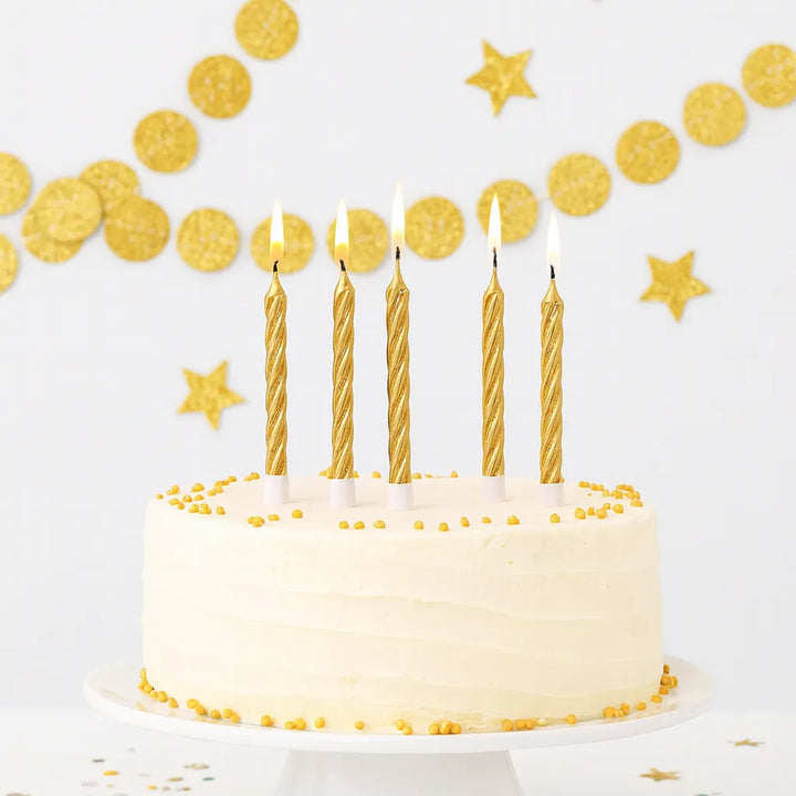 Bougies d’Anniversaire Dorées