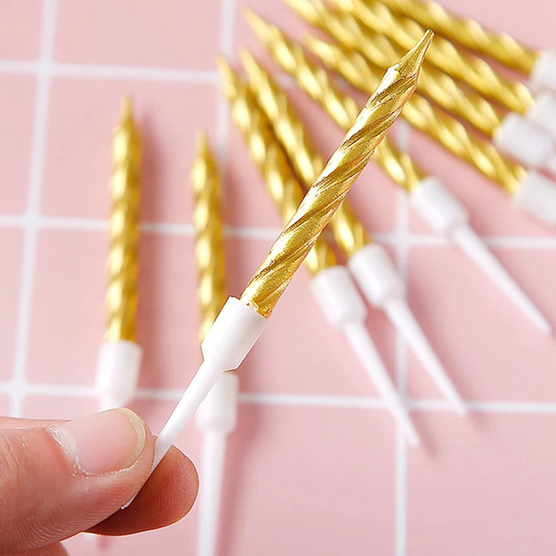 Bougies d’Anniversaire Dorées