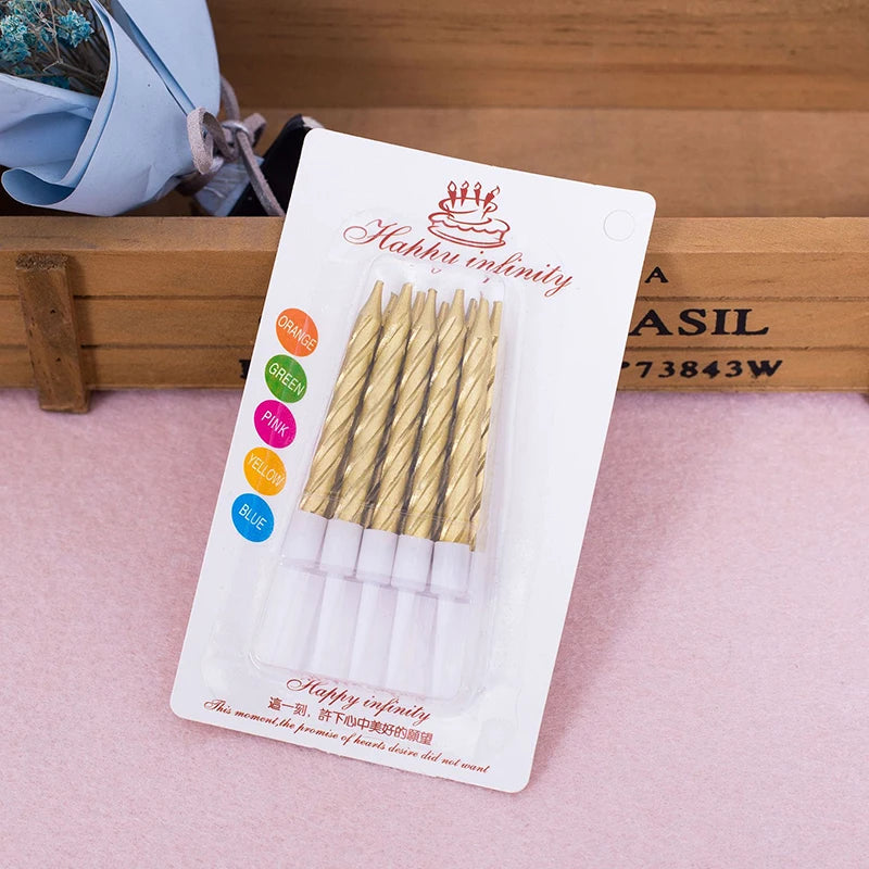 Bougies d’Anniversaire Dorées Brillant