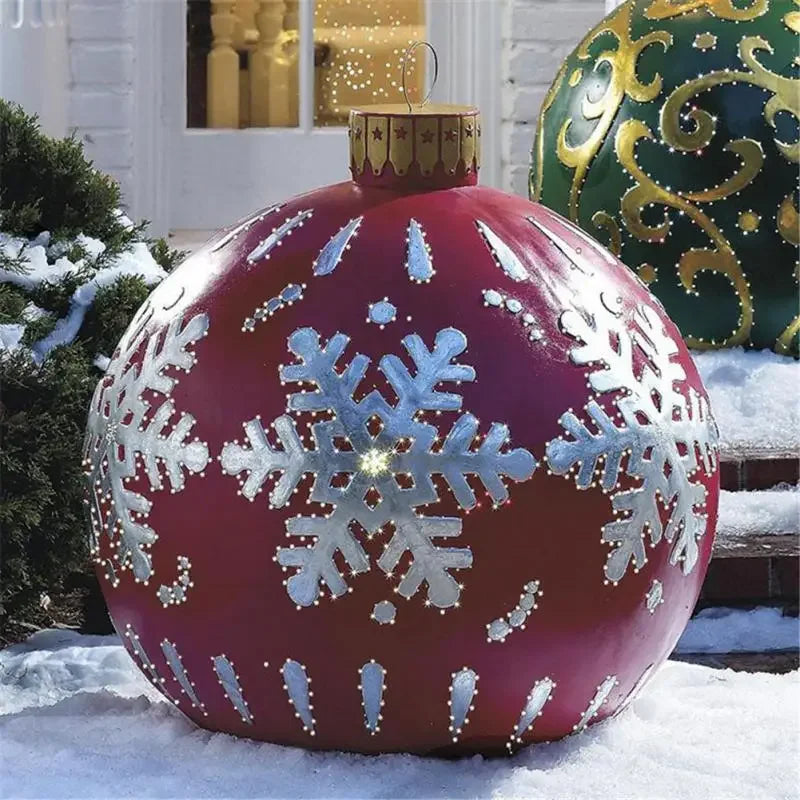Boule Décorative XXL Rouge Flocon