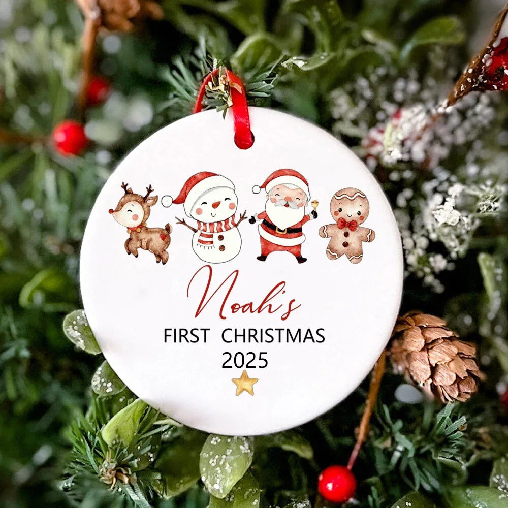 Boule Noël Personnalisée en Céramique Christmas