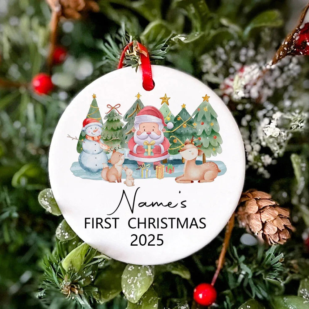 Boule Noël Personnalisée en Céramique stylé