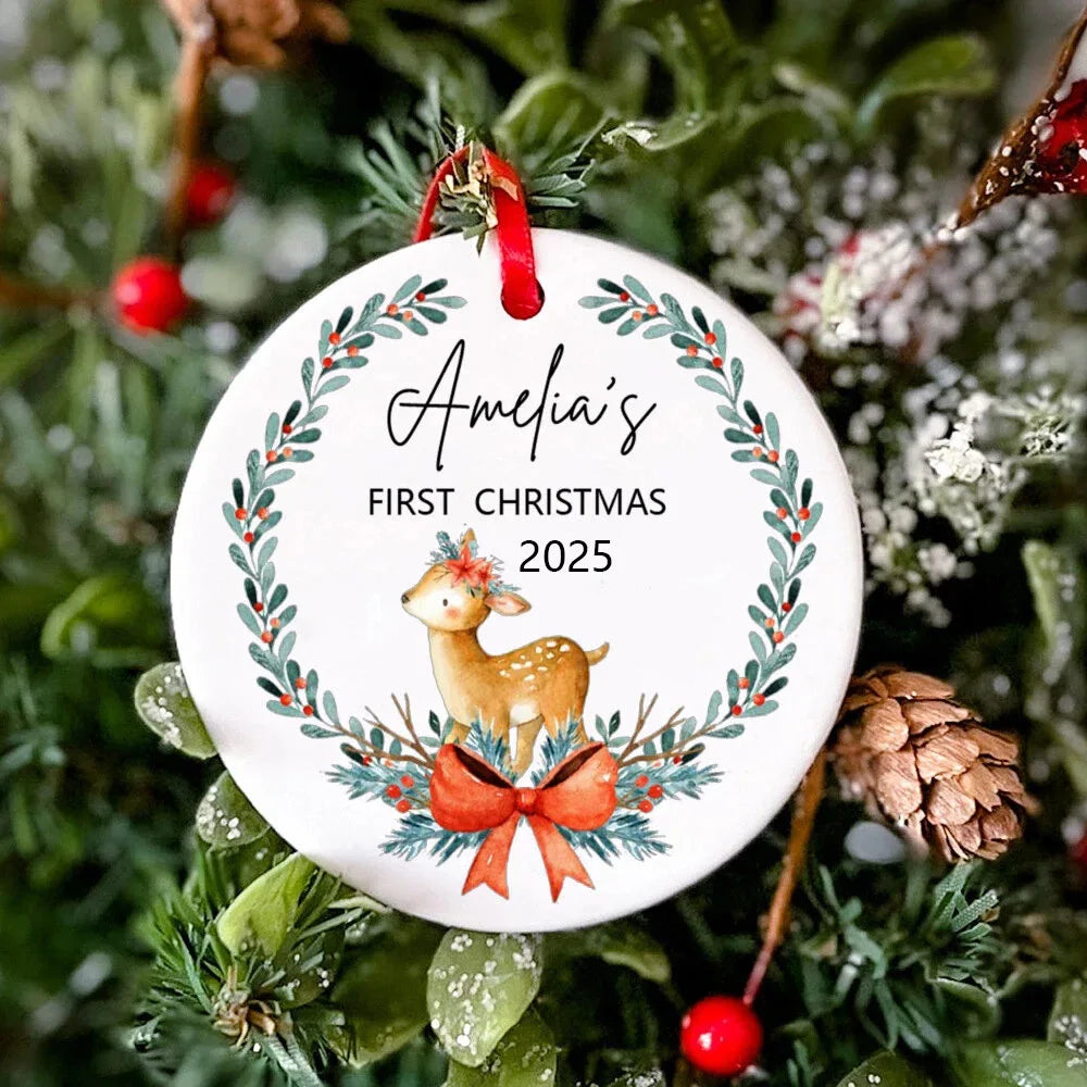Boule Noël Personnalisée en Céramique tendance