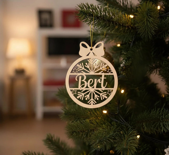 Boule Personnalisée Prénom en Bois.