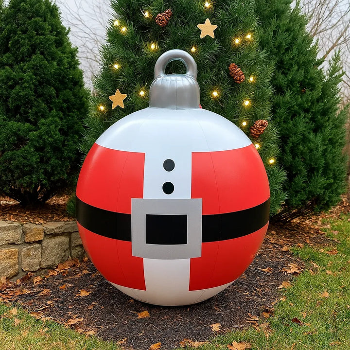 Boule XXL Gonflable Père Noël.