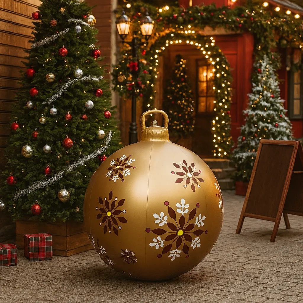 Boule de Noël Géante Gonflable Gold chic