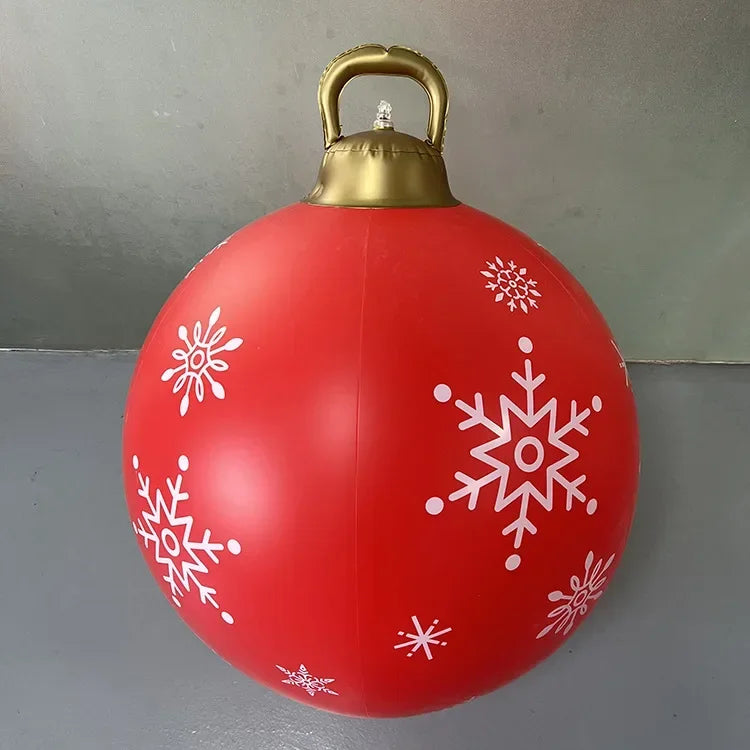Boule de Noël Rouge Flocons