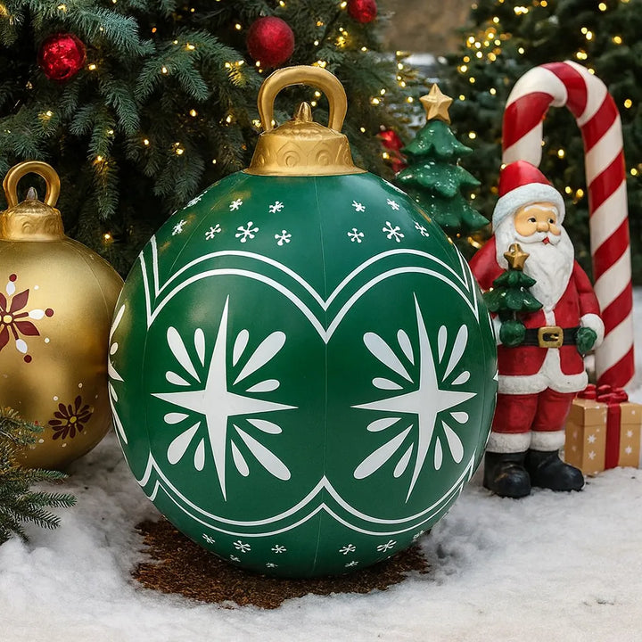 Boule de Noël Verte Gonflable chic