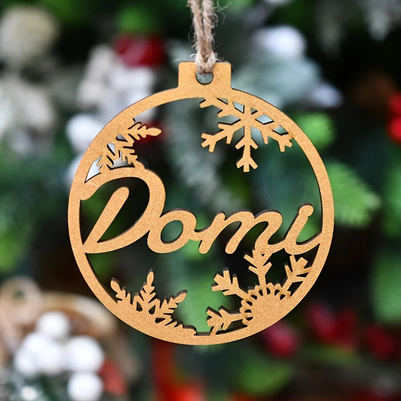 Boule de Noël en Bois Personnalisée