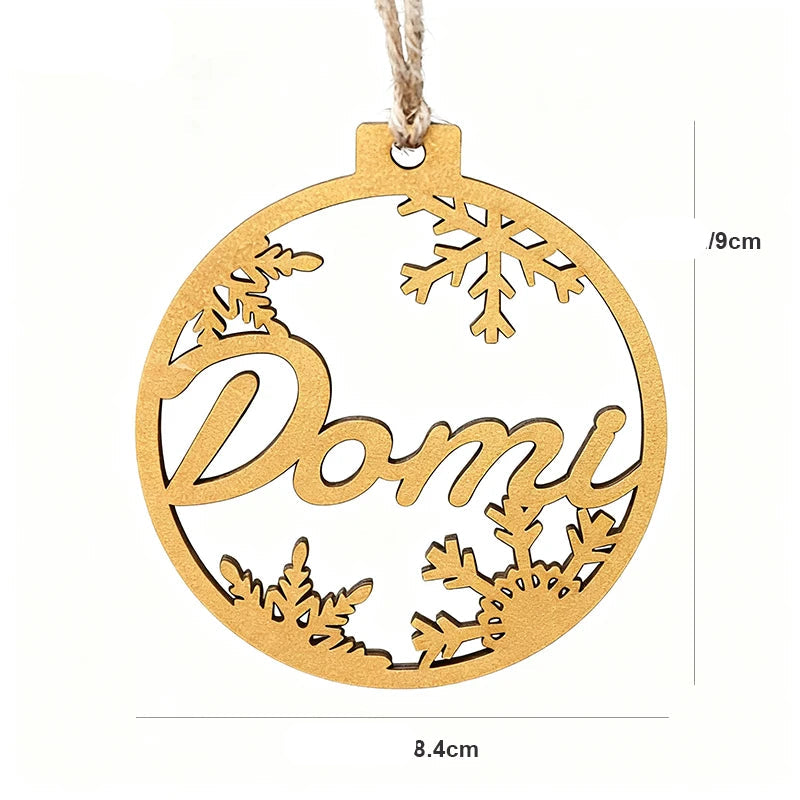 Boule de Noël en Bois Personnalisée tendance