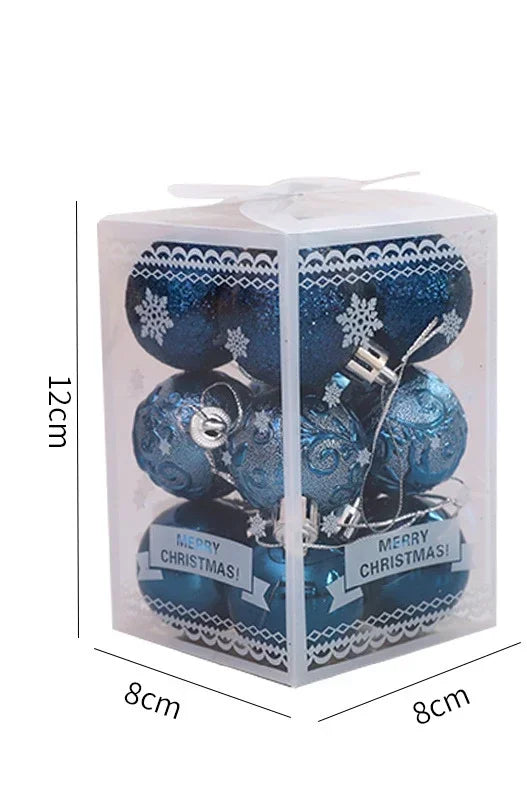 Boules de Noël Bleues Scintillantes