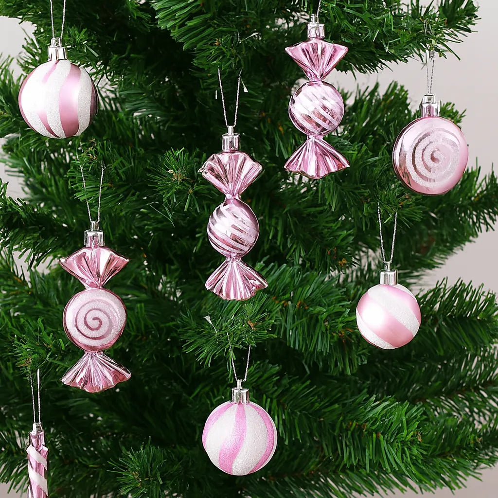 Boules de Noël Gourmandes Roses