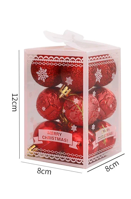Boules de Noël Rouges Brillantes