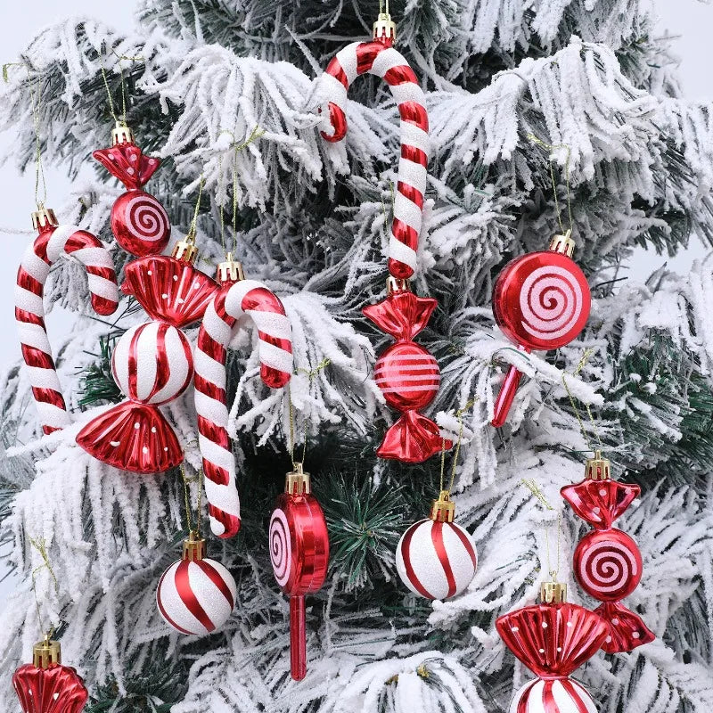 Boules de Noël Sucreries Rouges