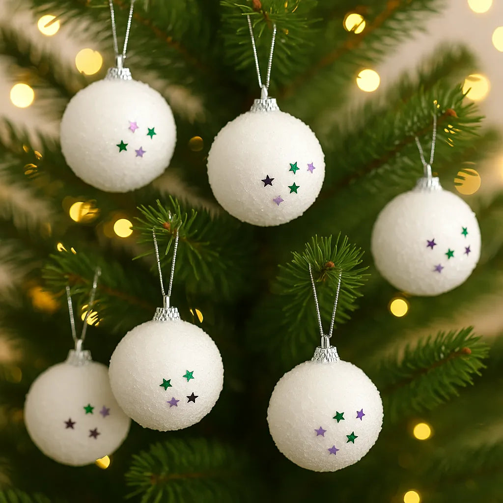 Boules de Noël en Mousse Etoilées