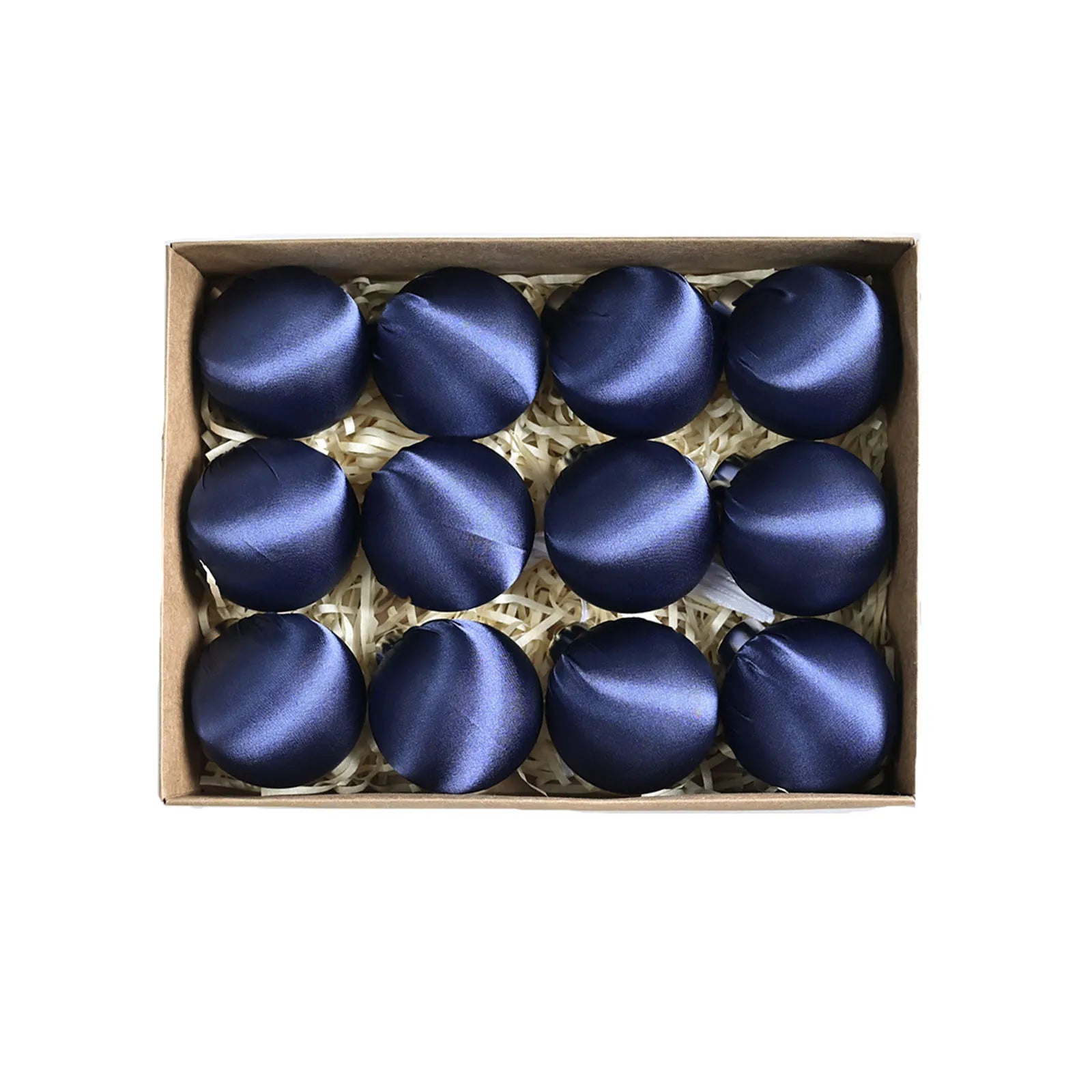 Boules de Noël en Velours Brillant Bleu Roi
