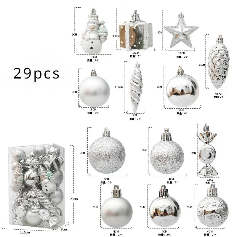 Boules de Sapin Argentées