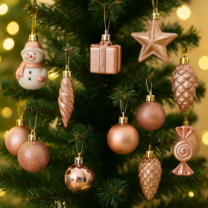 Boules de Sapin Rose Gold