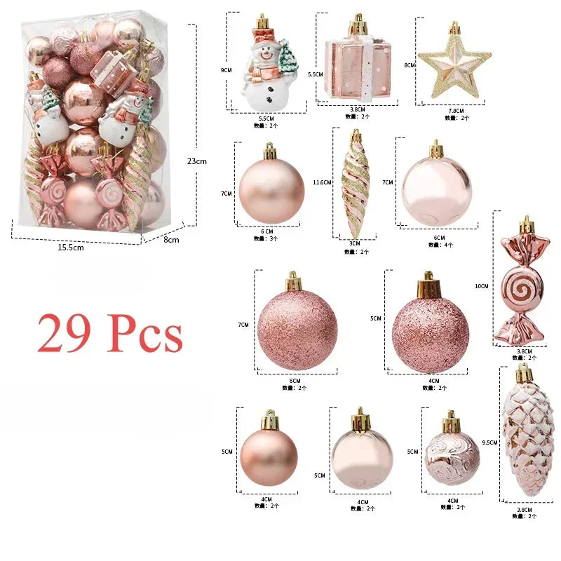 Boules de Sapin Rose Gold