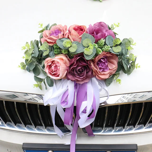 Bouquet de Fleurs Voiture Violet glamour