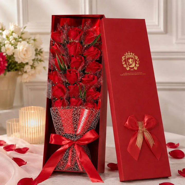 Bouquet de Roses Savon Rouge