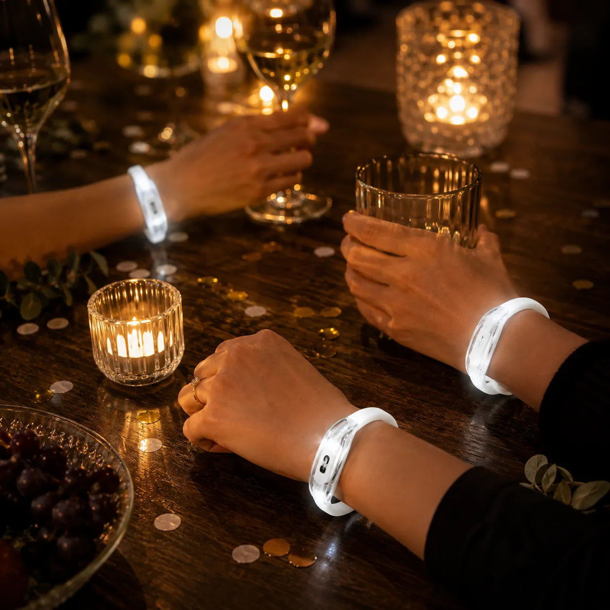 Bracelet Festif LED Blanc 