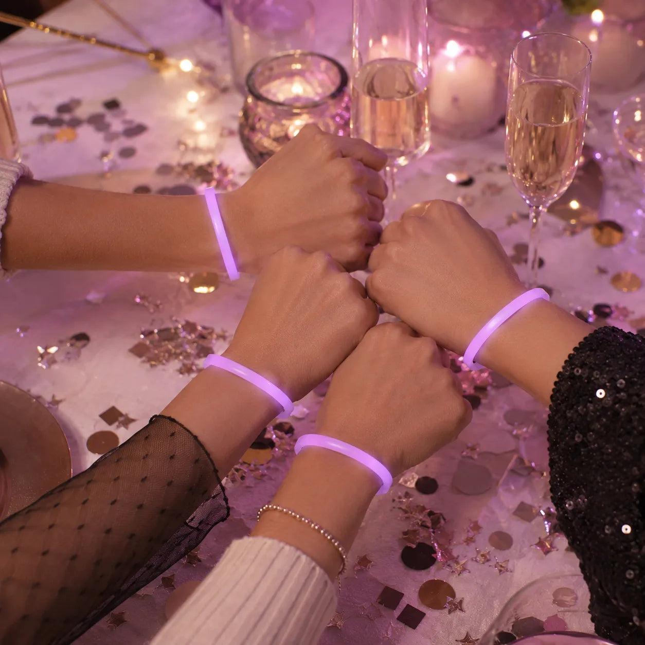 Bracelet Festif en Silicone Violet