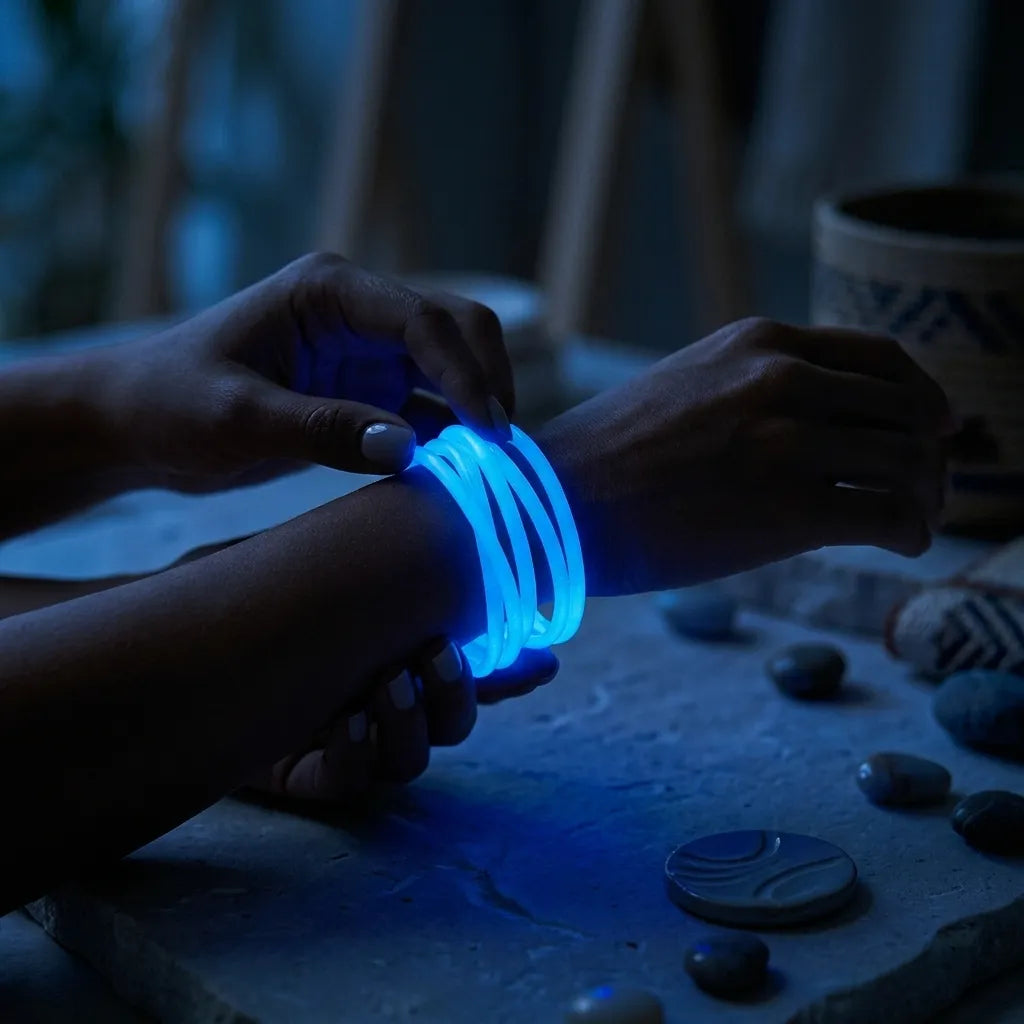 Bracelet Fluorescent Bleu Minimaliste